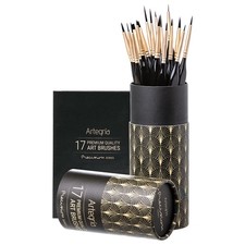 ARTEGRIA Detail Paint Brush Set, 17 Miniature Brushes with Fine Tips and Ergono
