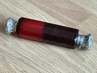 A Victorian Double Ended Silver & Ruby Glass Scent Bottle, c.1880
