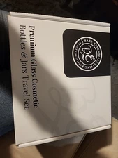 Bare Essentials Living Premium Glass Cosmetic Bottles & Jars Travel Set