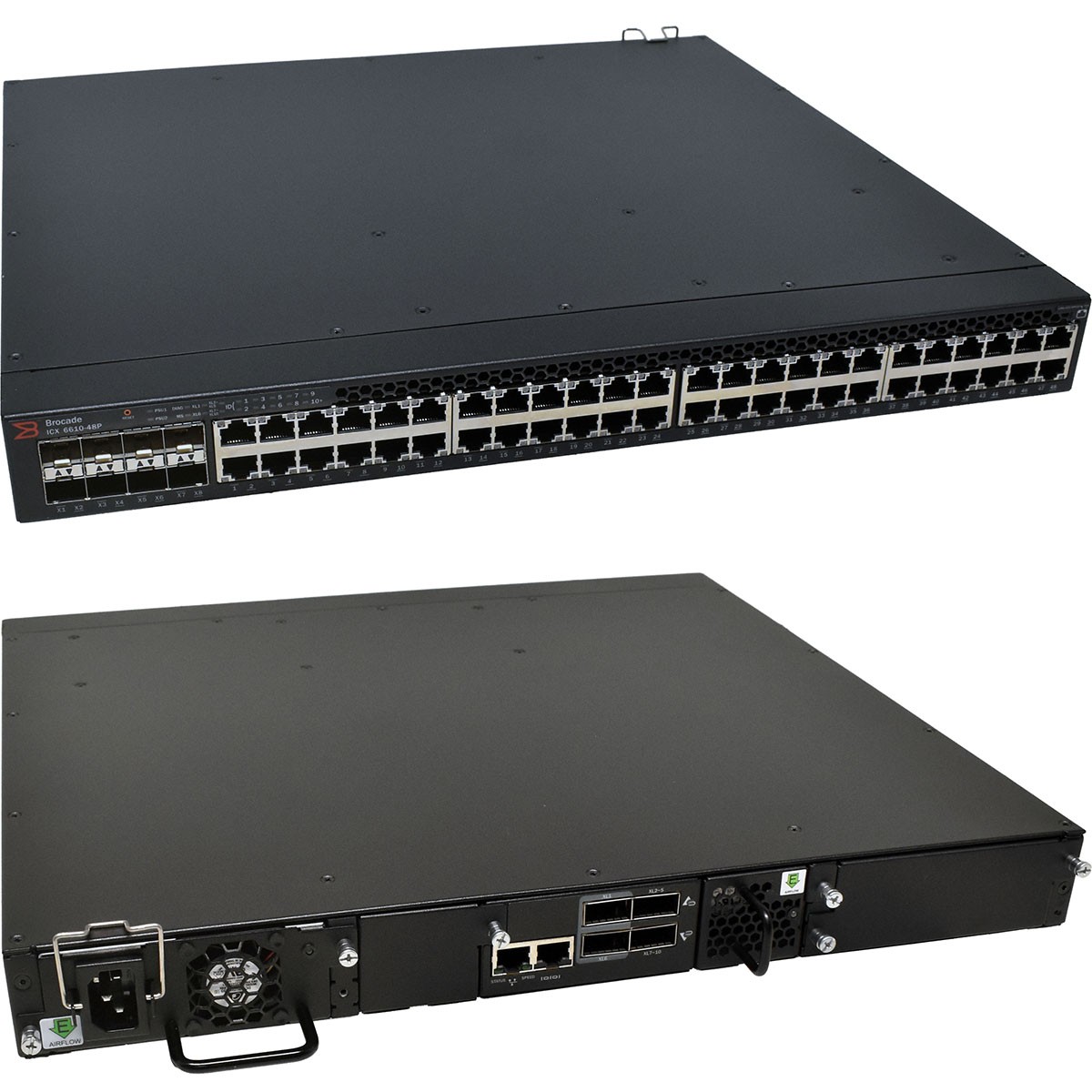 Brocade Switch ICX 6610-48P 48x RJ45 8x 1/10Gbe SFP/SFP+ 4x 40Gbit