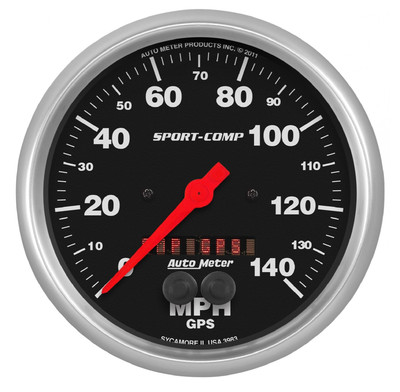 AutoMeter 3983 5'' GPS Speedometer, 140MPH, Sport Comp
