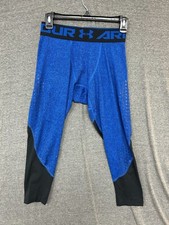 Under Armour Compression Tights Men's 25 Blue Low-Rise Elastic Waist Pull On