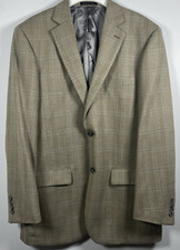 Vintage Pendleton Blazer Men's Sz 42R Brown Plaid Wool Silk Blend Coat Office