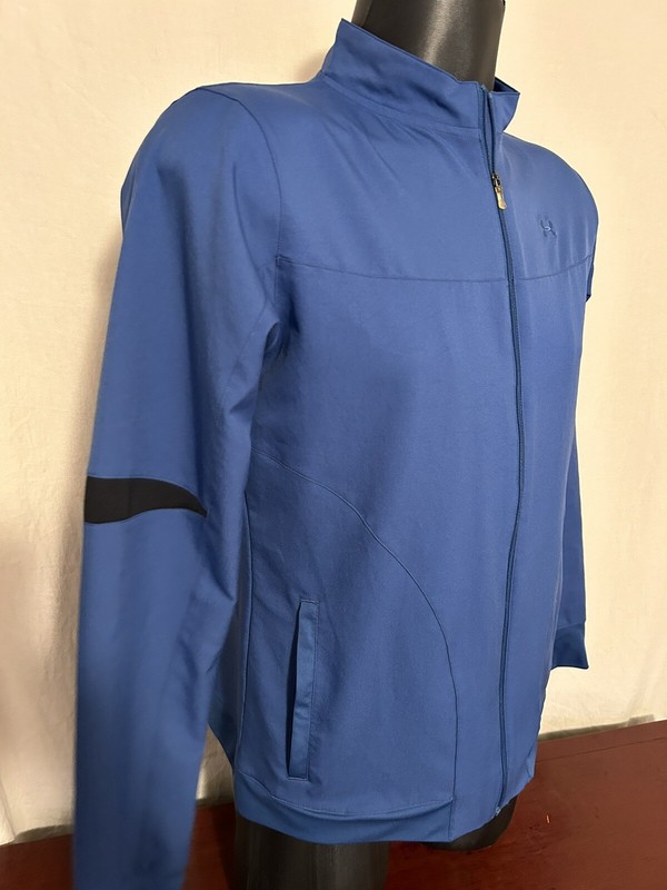 Under Armour Heat Gear Womens Semi Fitted Full Zip Jacket Medium Blue