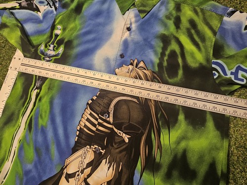 Vintage Anime Shirt Mens XL Samurai Showdown Asura DTEK Green Blue Black - Picture 7 of 9