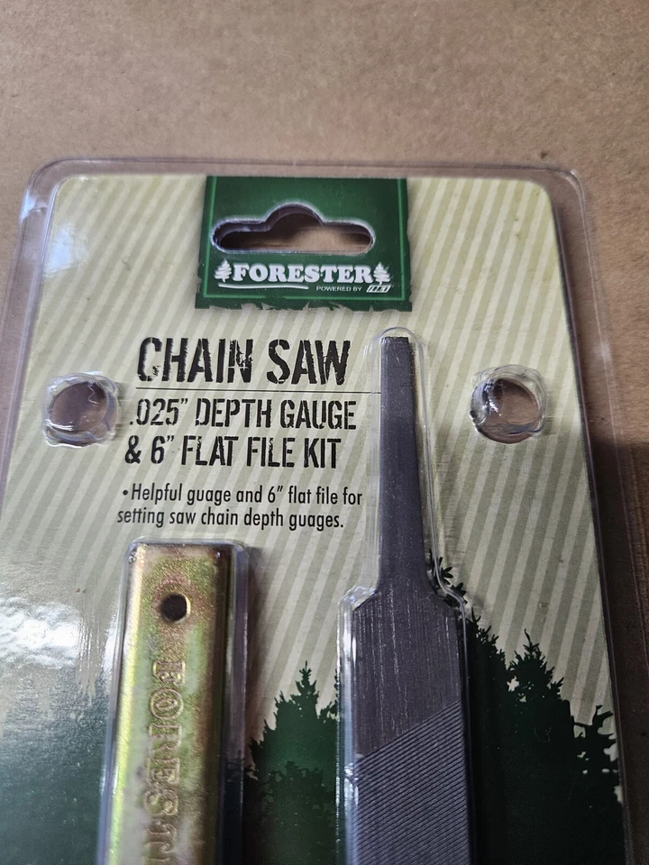 Kit de medidor de profundidad Forester .025 y archivo plano de 6" para motosierras Stihl Husqvarna Echo Foto 2 de 4