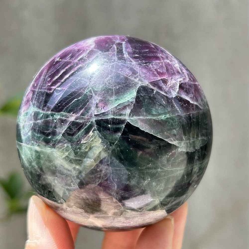 Esfera de cristal de cuarzo fluorita natural de 1,21 lb bola de cristal de cuarzo curación de reiki - Imagen 1 de 21