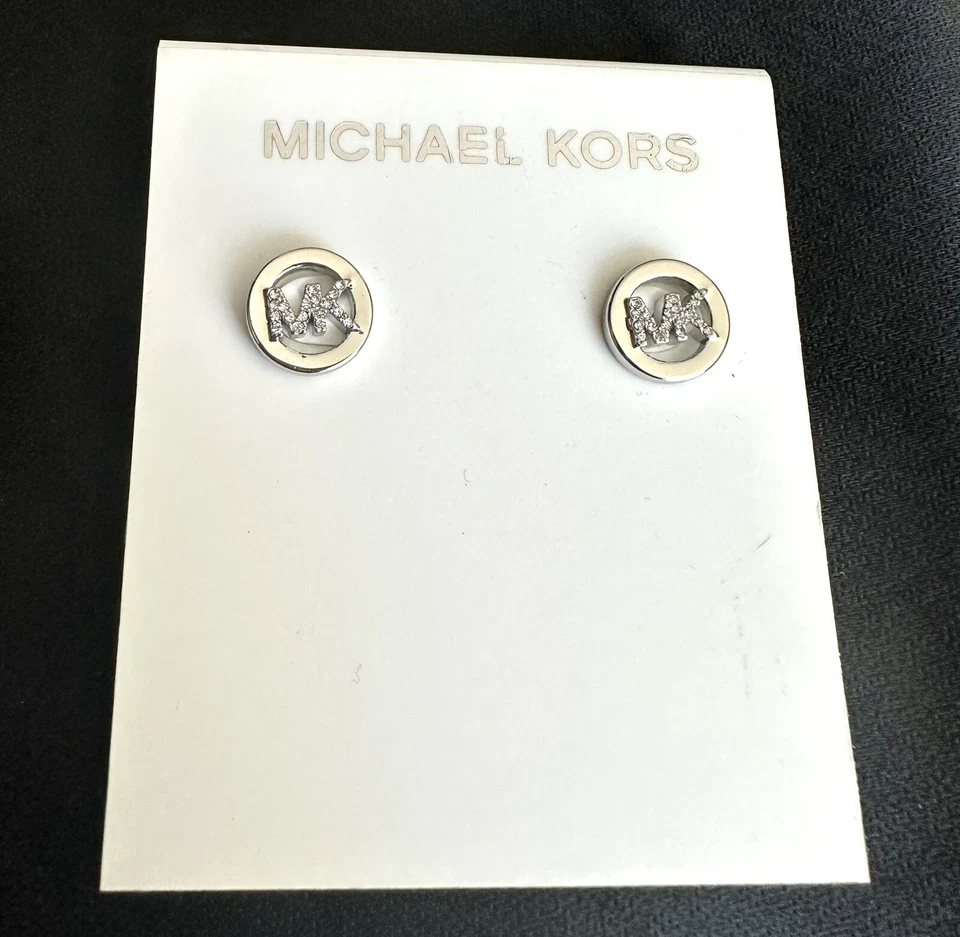 Pendientes Michael Lord Cristal Logo Tono Plata Foto 2 de 4