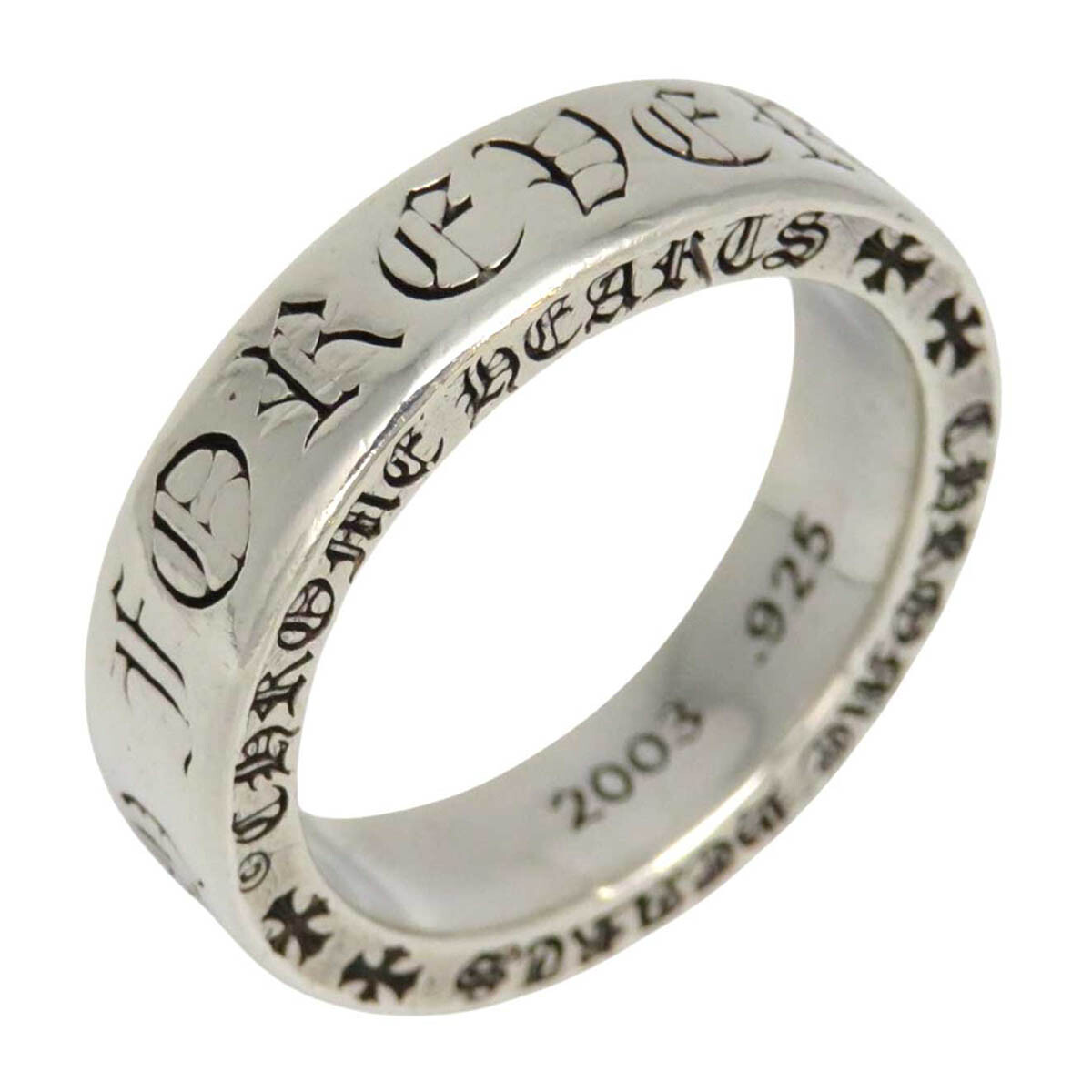 CHROME HEARTS Spacer Forever Ring 6MM 20 SV925 unisex 【A