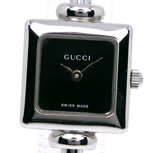 GUCCI Watches 1900L blackDial Stainless Steel Quartz Analog display Women