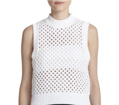 Theory Women's Mayleen Open Stitch Sleeveless Knit Sweater Vest