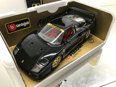BBURAGO 3032 FERRARI F40 GOLDLINE 1993 -BLACK 1:18 ex rare- HIGH