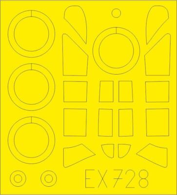 MW22 EDUARD EX728 P-43 1/48 MASK for DORA WINGS