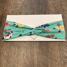 Knotted Headband, Handmade, Floral, Green-Brand new