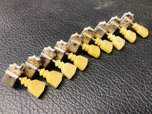 1 - 1960's  Gibson Kluson Dual Deluxe Double Ring Tuners Left Side (Bass) 2 Left