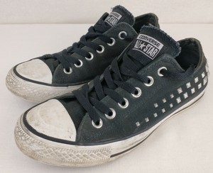 white studded converse