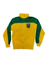 Brazil Rhinox Adult Men s Yellow/Green Zip Up Track Jacket