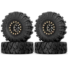 OGRC 1.0 RC Wheel and Tires Brass Negative Offset 7mm Wheels with New Compoun...