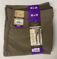 Weatherproof Vintage Mens Tech Pant Straight Fit 5 Pocket 40x29 TAN Stretch Flex