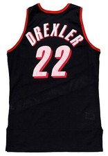 Clyde Drexler 1990-91 Game Worn Portland Trail Blazers Jersey Grey Flannel LOA