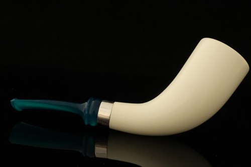 IMP Meerschaum Pipe - Horn - Hand Carved with fitted case i2519 - Picture 7 of 11
