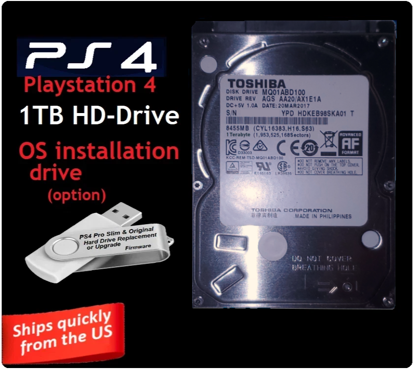 Hard Disk Ps4 Slim Terabyte Playstation (all Models) 1TB Internal