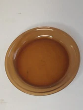 Vintage ANCHOR HOCKING AMBER GLASS PIE DISH 9 inch #460