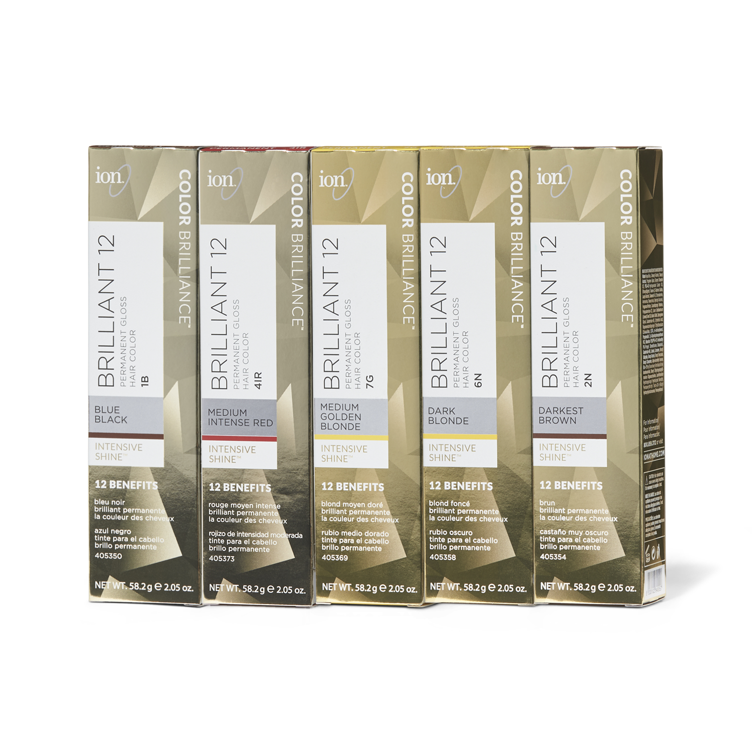 ION Brilliant 12 Permanent Gloss Hair Color Light Intense Blonde  