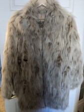 Beautiful Shadow Fox Fur Coat Size ? 2x-3x Excellant Con Signed
