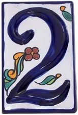 Mexican Talavera Colonial Tile Address House Number Two