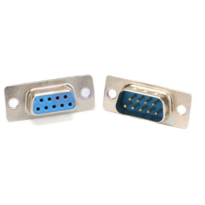D-Sub 9 Pin DB9 Female/Male Solder Type Socket Connector Double Row 9 Core New