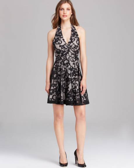 Diane von Furstenberg Black Nougat Flower Lace Amelia Halter Dress $375 NWT 10 | eBay Diane von Furstenberg Black Nougat Flower Lace Amelia Halter Dress $375 NWT 10 | eBay