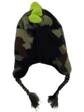 Capelli New York Boy's Camo Dino Earflap Hat  Gloves Set