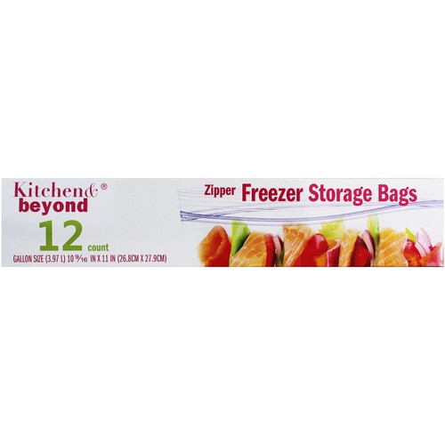 Kitchen & Beyond 1 Gallone Cerniera Congelatore Stoccaggio Sacchetti Facile da Aprire 24 – 48 – 72 ct - Foto 9 di 10