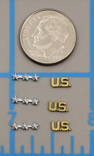 DID WWII US General Patton 6 metal insignia lot 1/6 scale toys soldier emblems