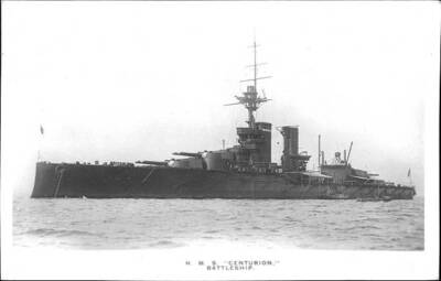 British Royal Navy Battleship HMS Centurion SHIPPING NAVAL OLD PHOTO