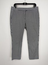 346 Brooks Brothers Black White Plaid Natalie Fit Ankle Pants Size 8