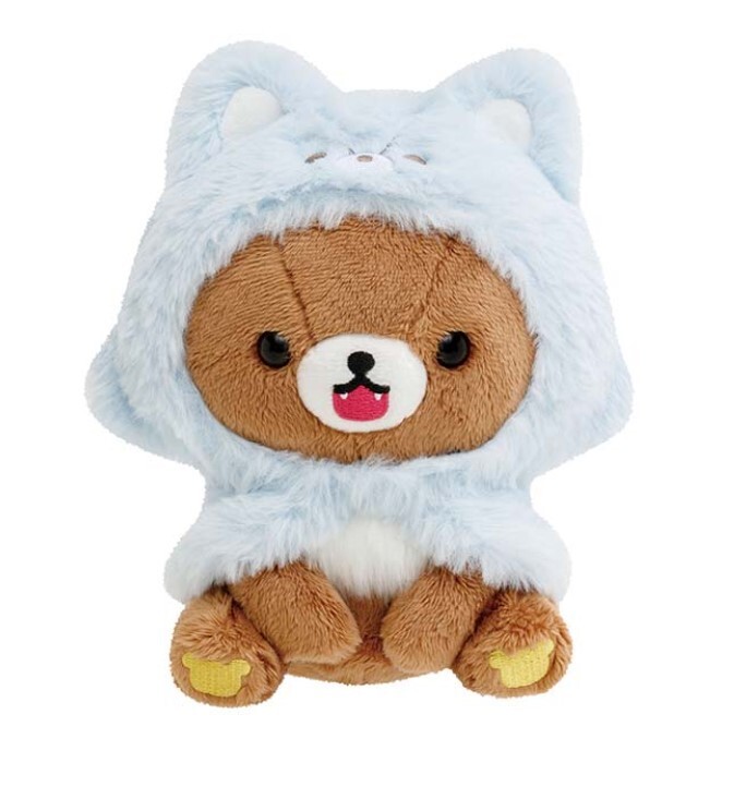Rilakkuma Aokogu no Otomari Chairoikoguma Plush Aoi ko ookami