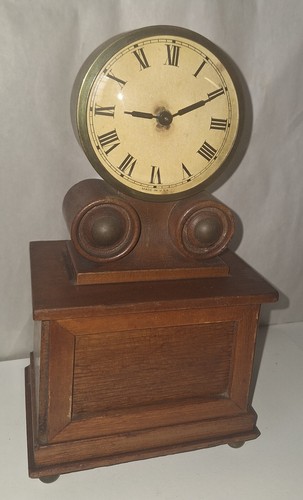 Rare Miniature Antique Wagon Spring Clock By The Burroughs Company Number 53T - Picture 2 of 9