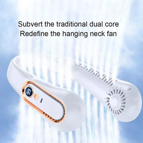 Neck Fan USB Portable Neck Fan Rechargeable Portable Cooler Neckband Bladeless~ - Picture 29 of 87