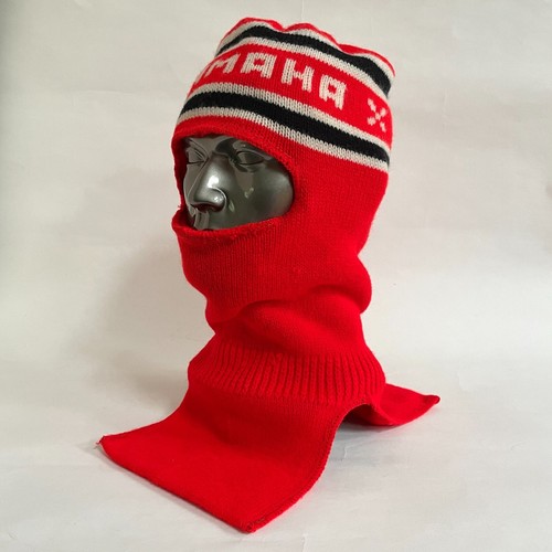 Vintage Red Yamaha Knit Snowmobile Facemask Ski Mask Hat Stocking Cap Balaclava - Picture 12 of 12
