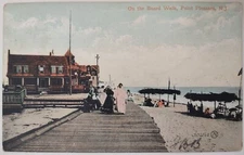 Vintage Postcard On Boardwalk Point Pleasant New Jersey UDB AA82
