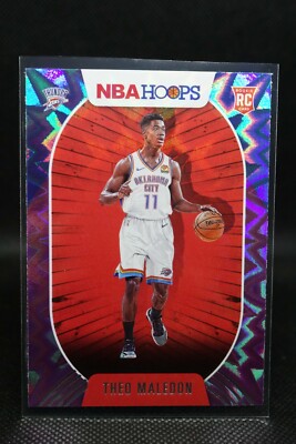 2020-21 NBA Hoops Purple Explosion Theo Maledon #230 Rookie RC + TOP LOADER