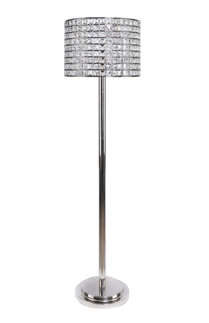 Grandview Gallery 58 Polished Nickel Modern Genuine Crystal