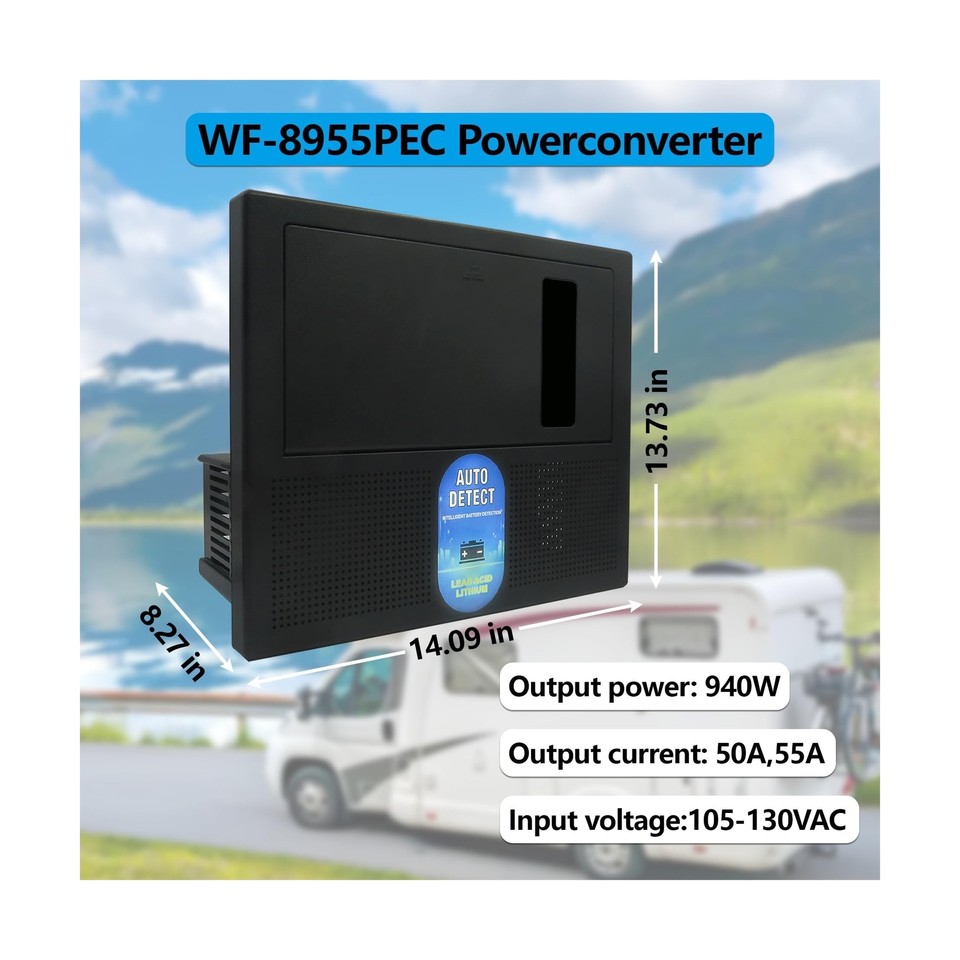WF-8955PEC 55 Amp Converter/Charger Power Center For WF-8900 Series RVs & Trailers 10 thumbnail image