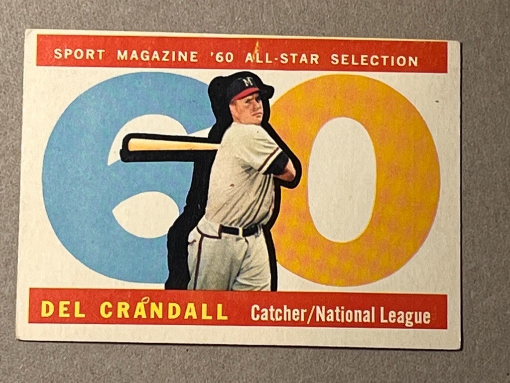 1960 Topps  #568 Del Crandall  1960 All Star   Milwaukee Braves