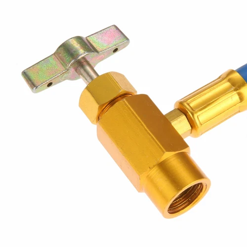 1Pack R1234yf 1/2" ACME LH Tubo di Ricarica Refrigerante Autosigillante con Manometro - Foto 11 di 13