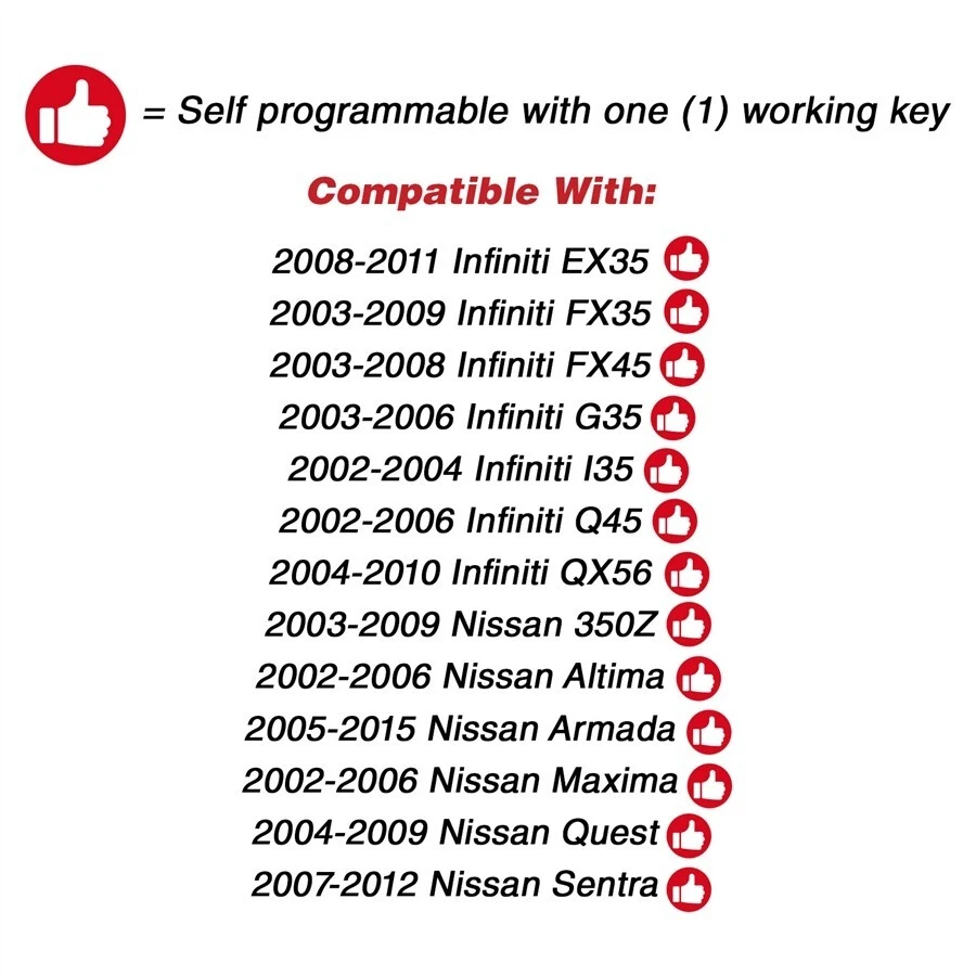 🔥 4-кнопочный НОВЫЙ БРЕЛОК ДИСТАНЦИОННОГО ОТКРЫВАНИЯ ДВЕРЕЙ БЕЗ КЛЮЧА ДЛЯ NISSAN INFINITI (KBRASTU15) 🔥 - Изображение 2 из 4