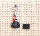 Minifigure Keychain Custom Star Wars Kylo Ren Unmasked Lightsaber Charm +Stand  — photo 2