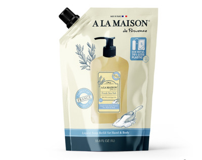 A La Maison de Provence Fresh Sea Salt Liquid Hand & Body Soap Refill 33.8 oz 1L